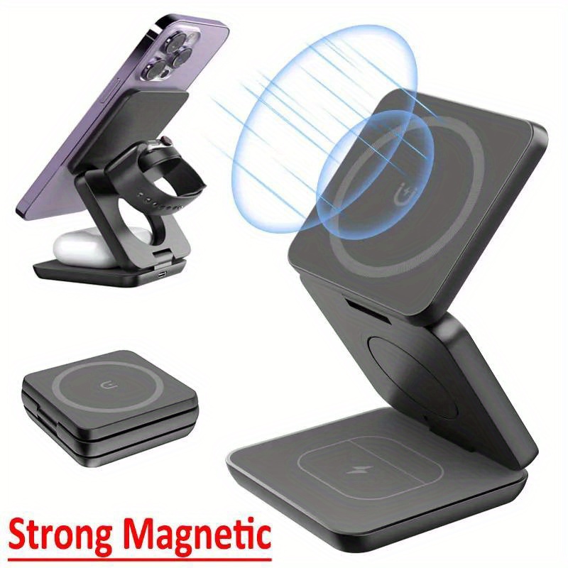 Foldable 3 in 1 Fast Wireless  - огляд і ціна Wireless Charger Watch