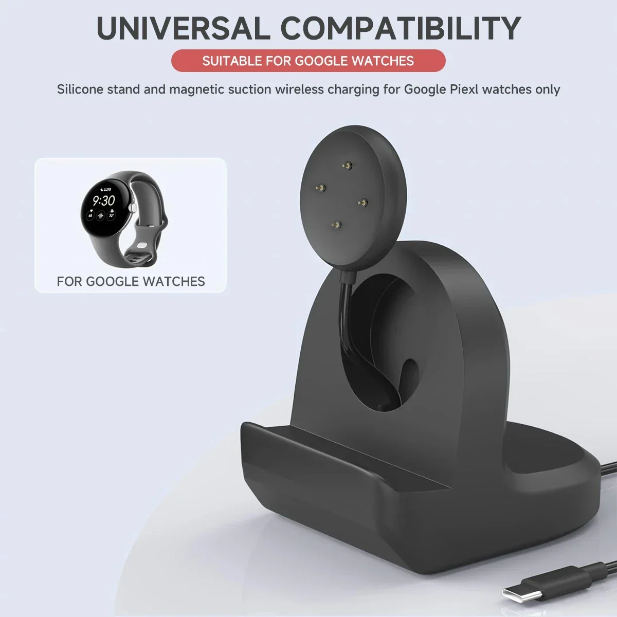 Soft Silicone Charger Cradle D - огляд і ціна Wireless Charger Watch