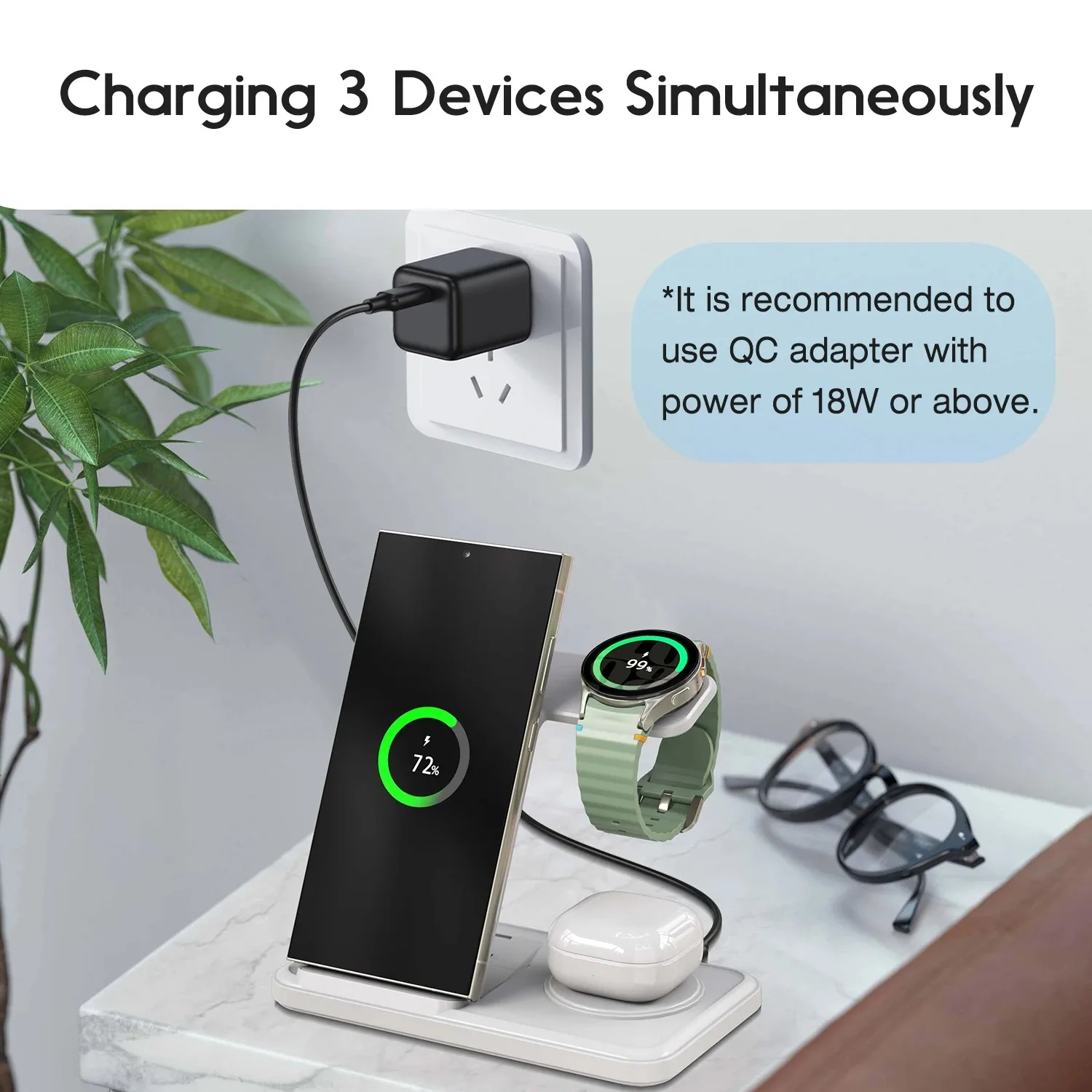 Desktop 3-in-1 Wireless Charge - огляд і ціна Wireless Charger Watch