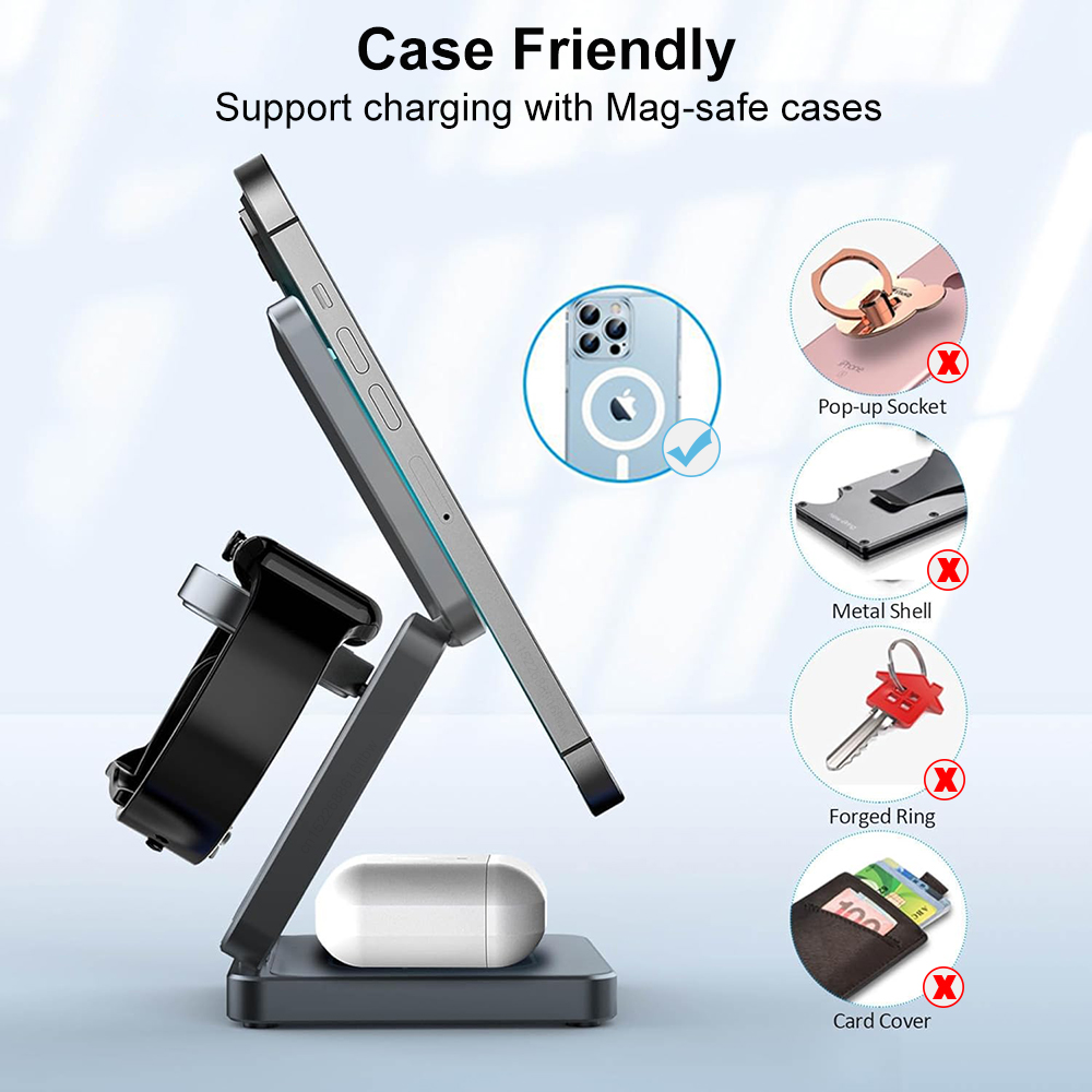 Wireless Charger 3 in 1 Foldab - огляд і ціна Wireless Charger Watch