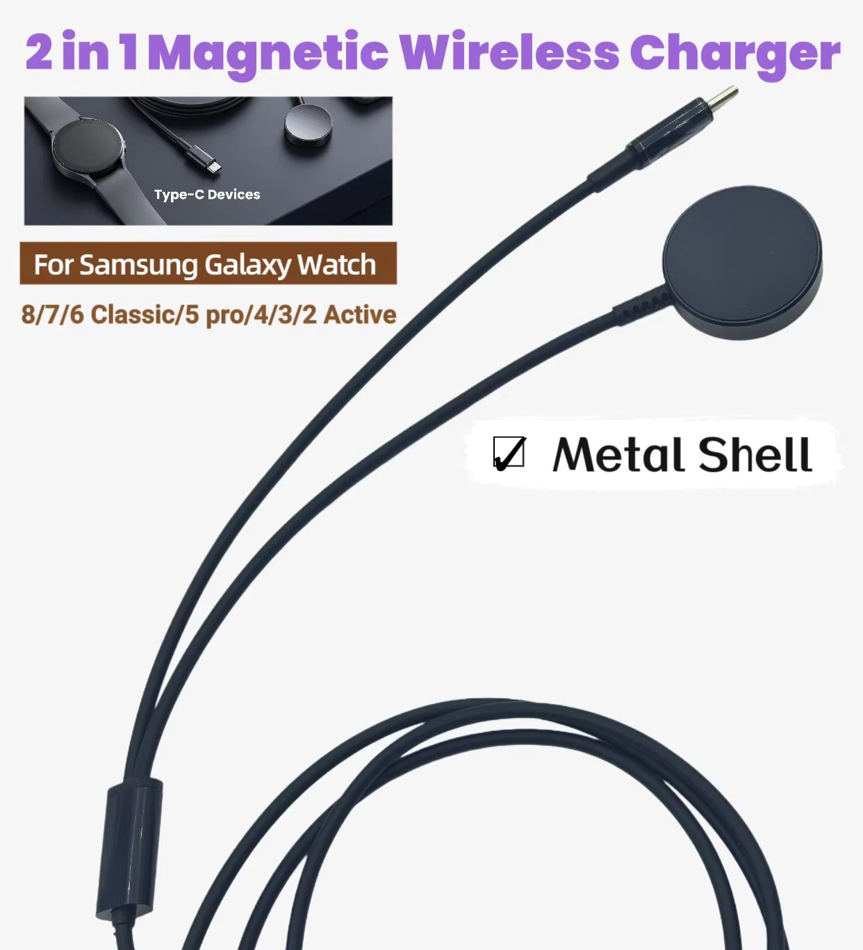 Type-C 2-in-1 Magnetic Wireles - огляд і ціна Wireless Charger Watch