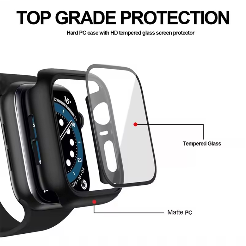 Tempered Glass+Cover For Apple - огляд і ціна Smartwatch Case