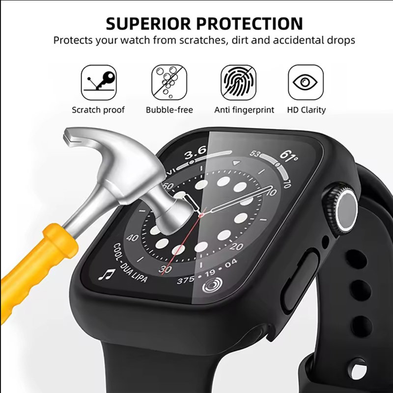 Tempered Glass+Cover For Apple - огляд і ціна Smartwatch Case