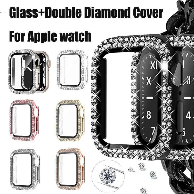 Glass+Diamond Cover For Apple  - огляд і ціна Smartwatch Band Accessories