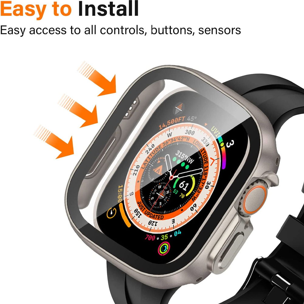 Glass+case For Apple Watch Ult - огляд і ціна Smartwatch Band Accessories