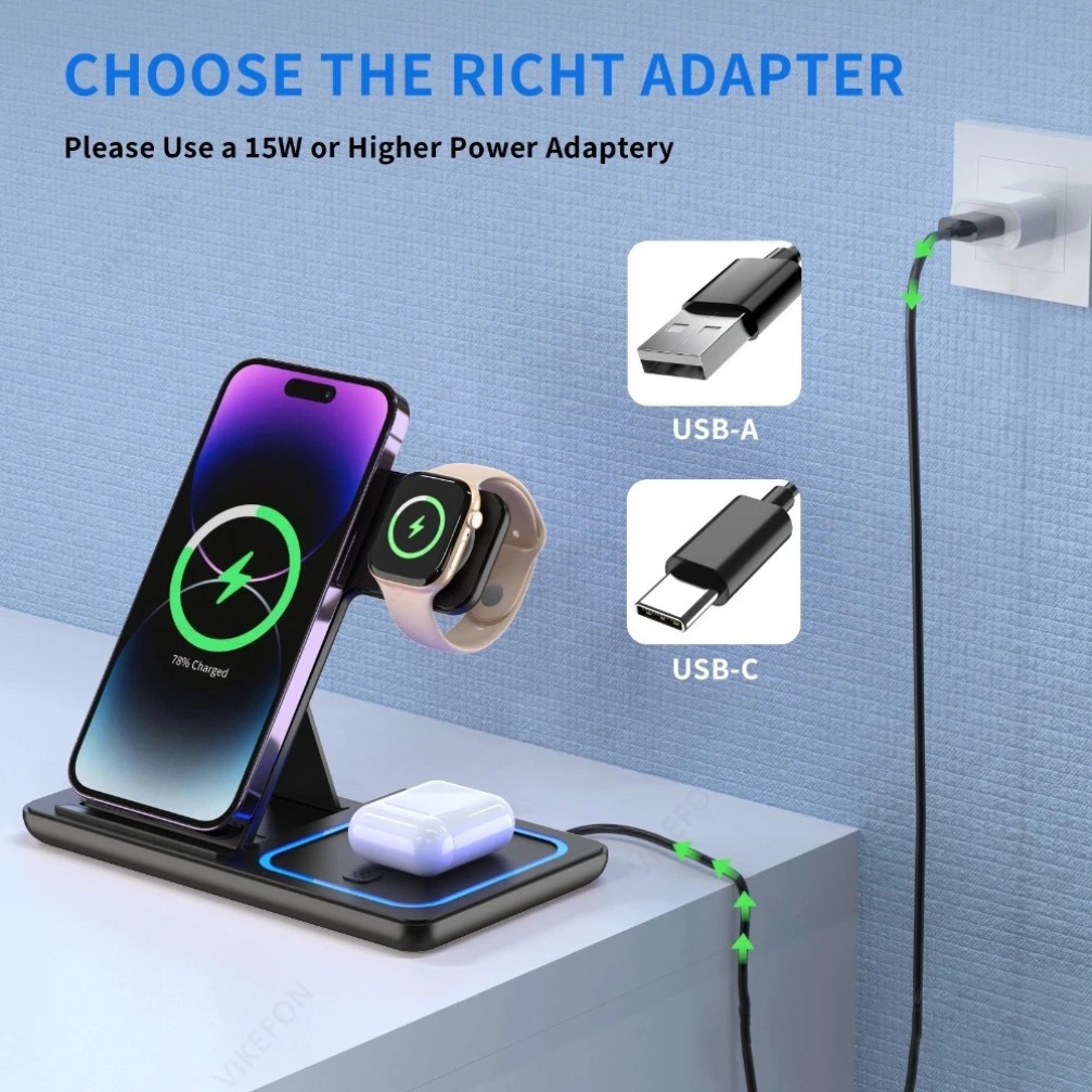 Foldable 3 in 1 Wireless Charg - огляд і ціна Wireless Charger Watch