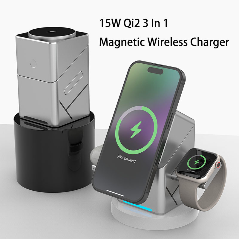 15W Touch Rotating Magnetic Mu - огляд і ціна Wireless Charger Watch