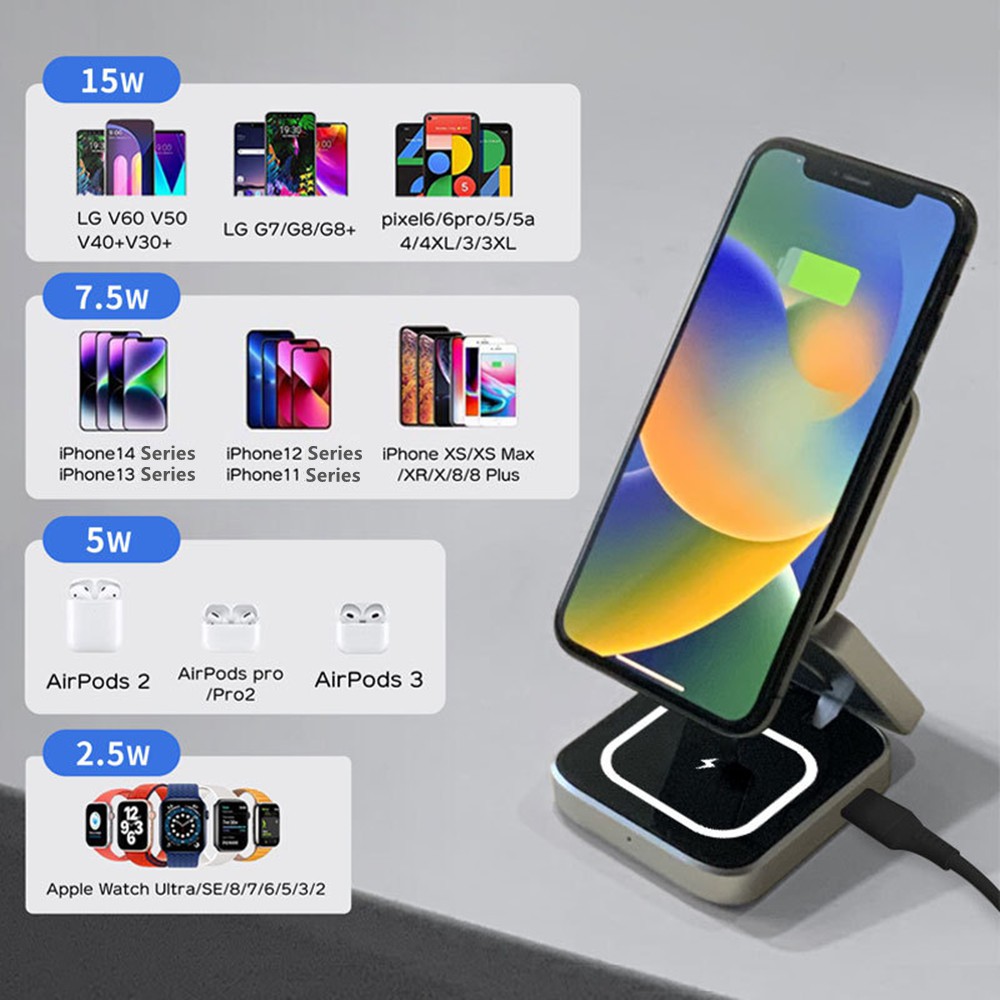 Foldable Magnetic Wireless Cha - огляд і ціна Wireless Charger Watch