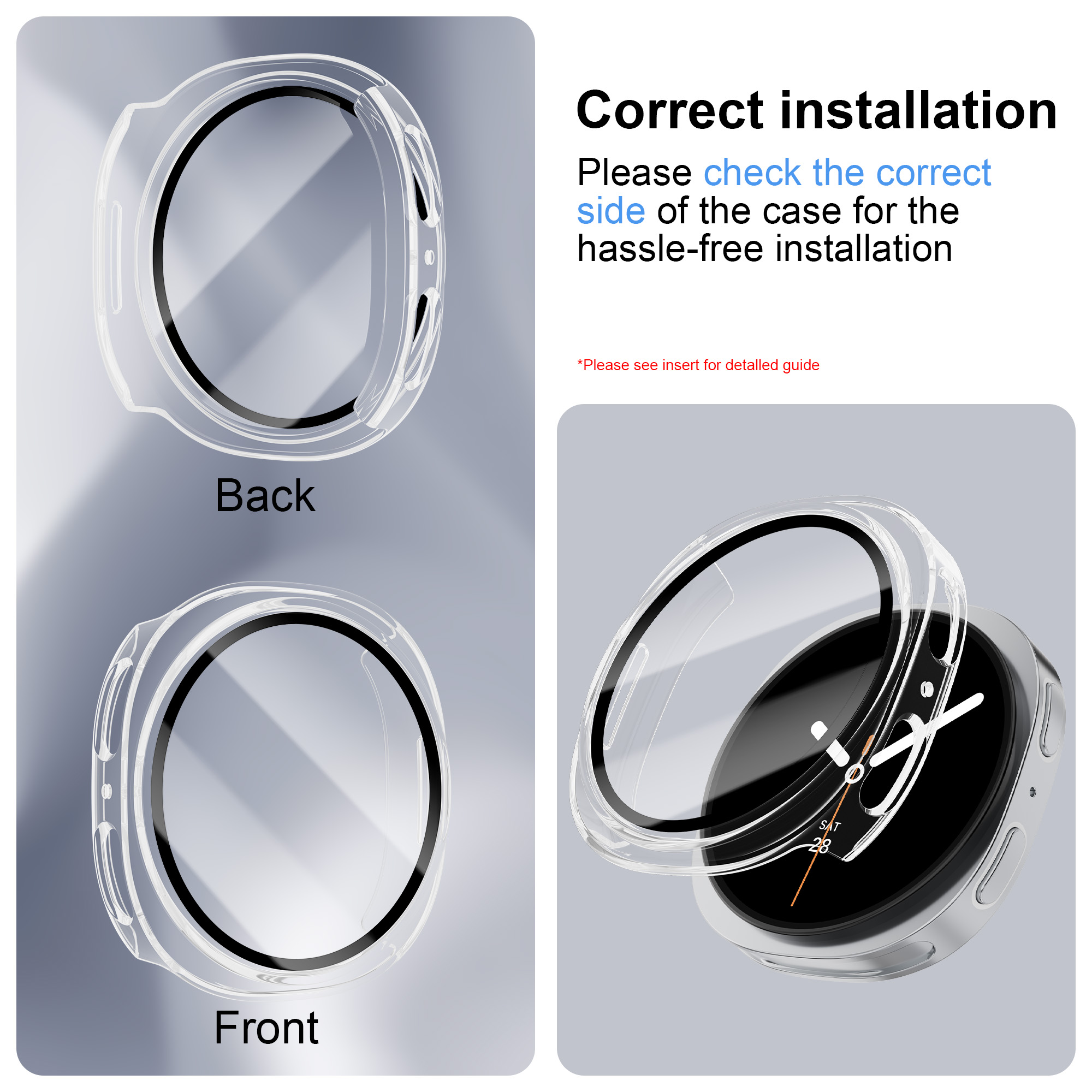 Tempered Glass+PC Case For Sam - огляд і ціна Smartwatch Band Accessories