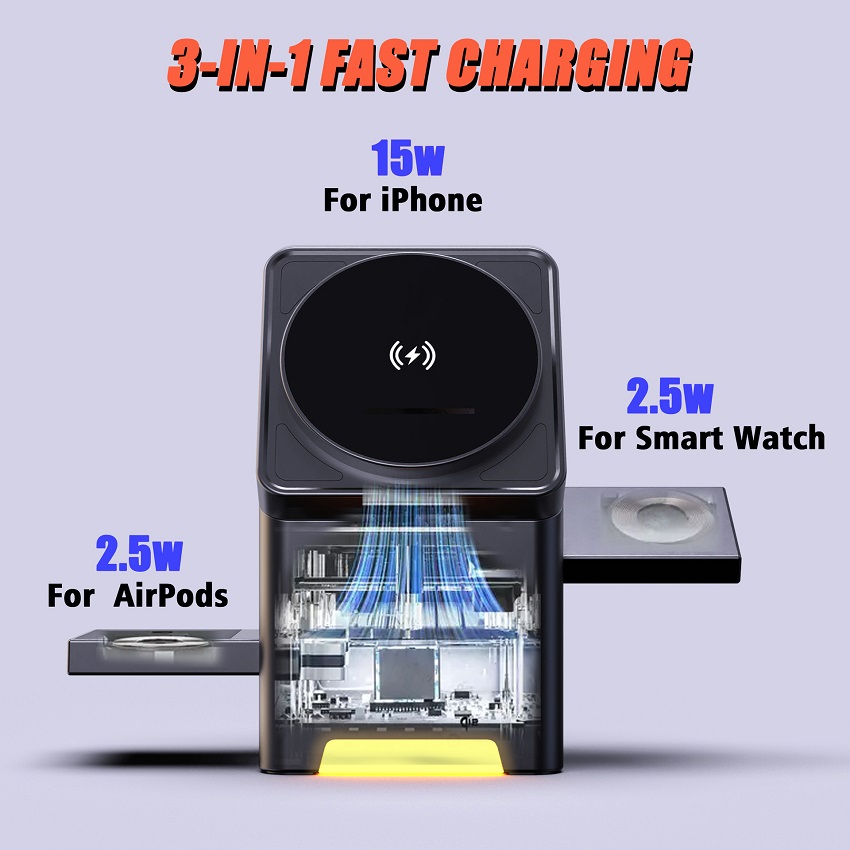 3 in 1 Magnetic Wireless Charg - огляд і ціна Wireless Charger Watch