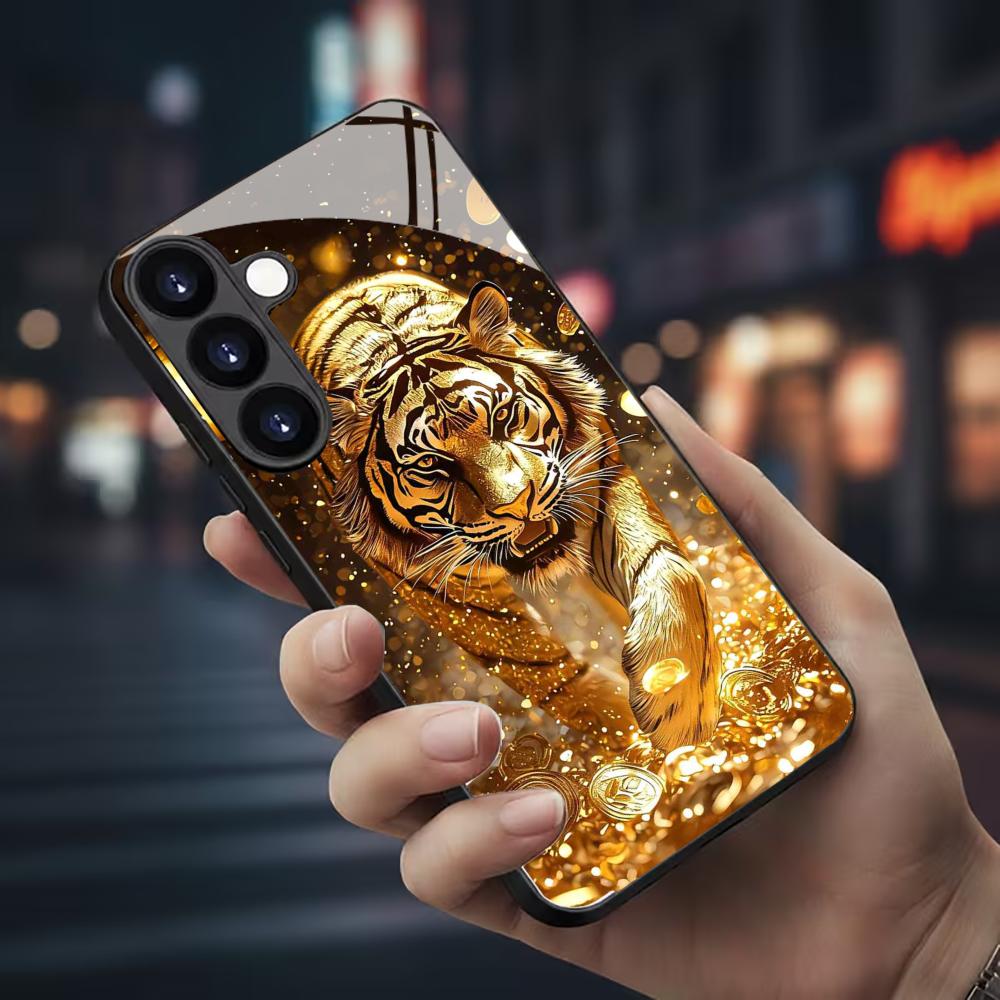 Tiger pattern glass Phone Case - огляд і ціна Samsung Galaxy S24